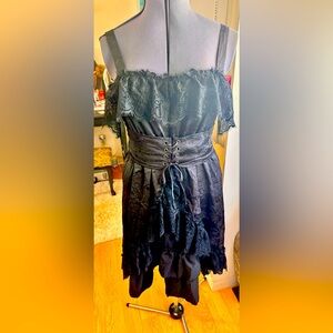 Renaissance Medieval Witch Fancy Dress Costume Gothic Women Victorian Gown Dress